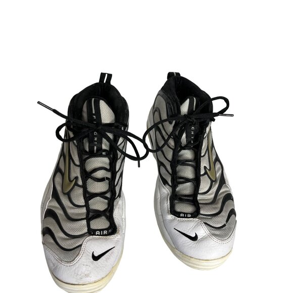 Nike Air Flight Determination Sneakers Mens Size 12.5 Lace Up White Black Rare - Picture 4 of 16